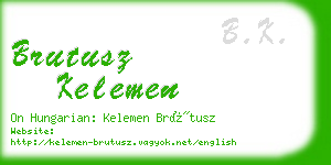 brutusz kelemen business card